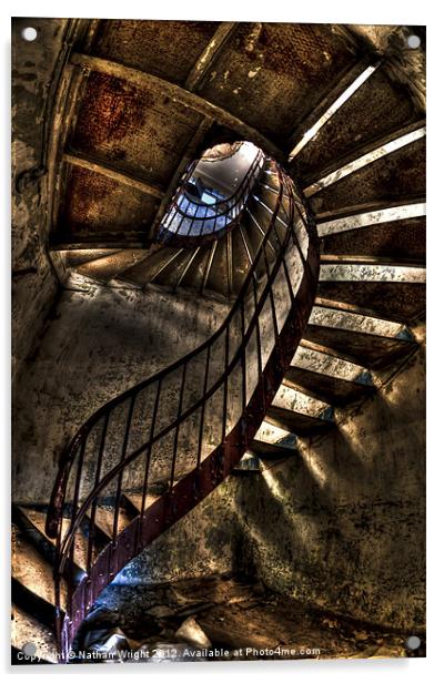 Metal stairs Acrylic by Nathan Wright
