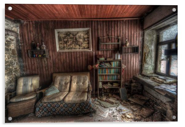 Forgotten living room Acrylic by Nathan Wright