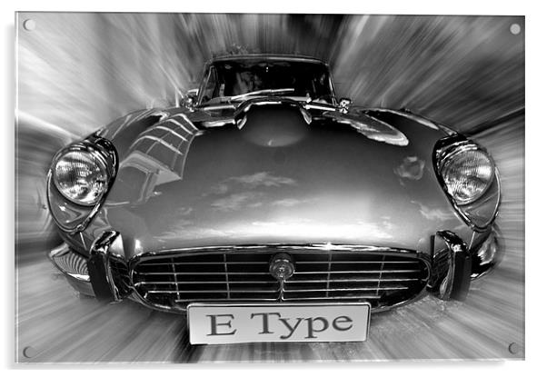 E-type Jag Acrylic by Nathan Wright