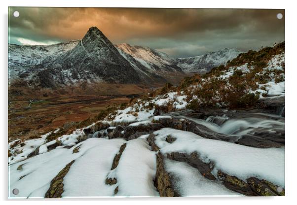 Tryfan mid winter Acrylic by Rory Trappe