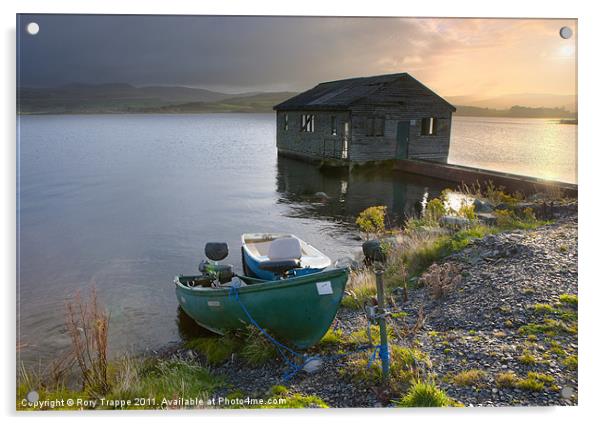 Trawsfynydd boat house Acrylic by Rory Trappe