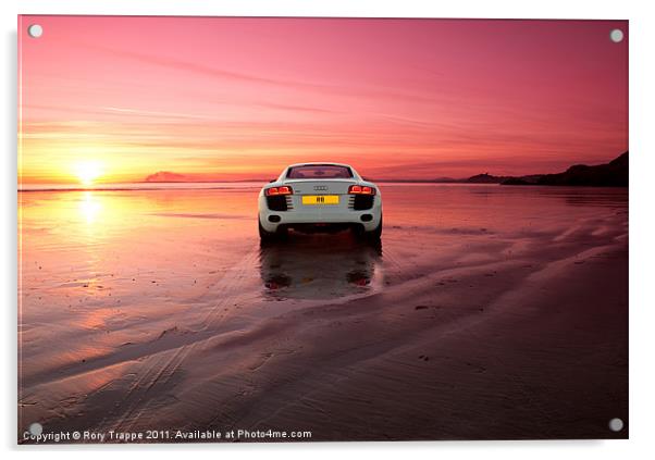 R8 on a beach Acrylic by Rory Trappe