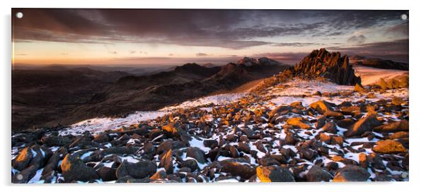 Castell y Gwynt Panoramic Acrylic by Rory Trappe
