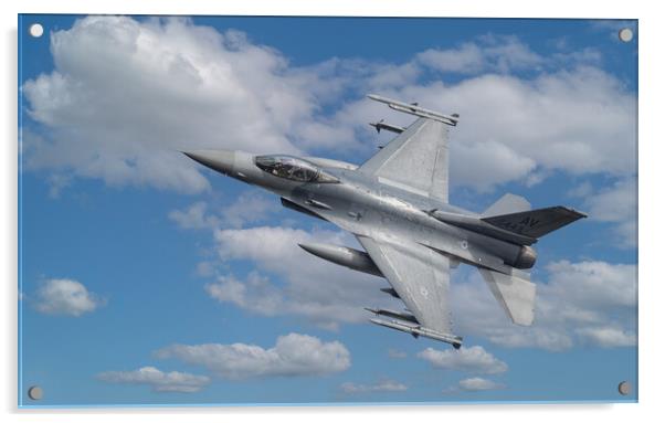 F16 Fighting Falcon Acrylic by Rory Trappe