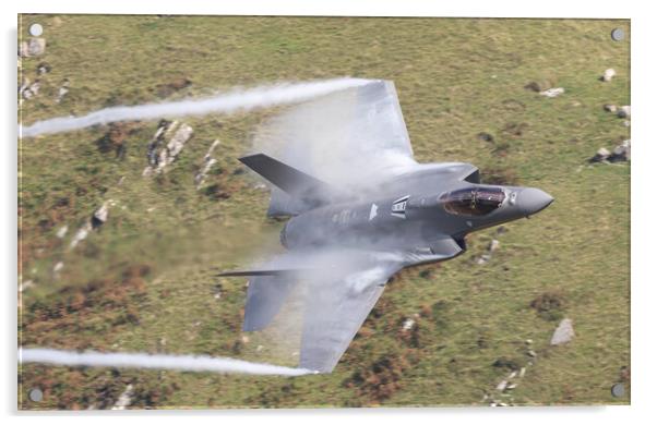 USAF F35 A  flying out of low level Acrylic by Rory Trappe