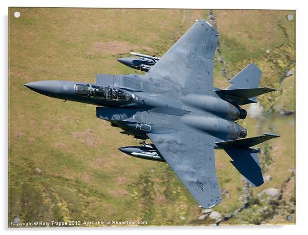 An F15 training in Wales Acrylic by Rory Trappe