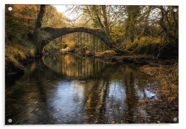 Packhorse bridge - Maentwrog Acrylic by Rory Trappe