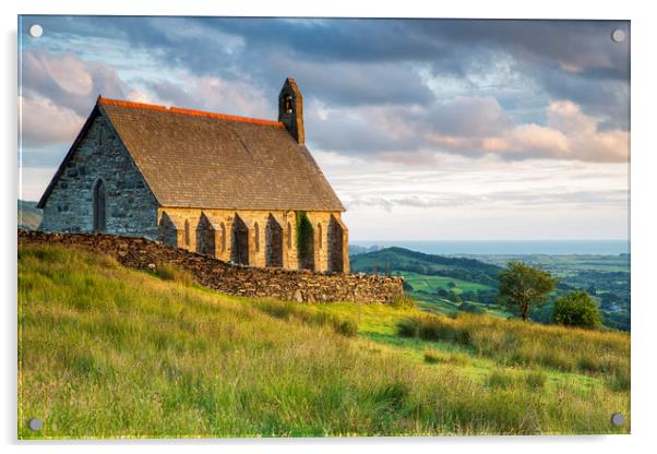 Saint Tecwyns Church  Acrylic by Rory Trappe