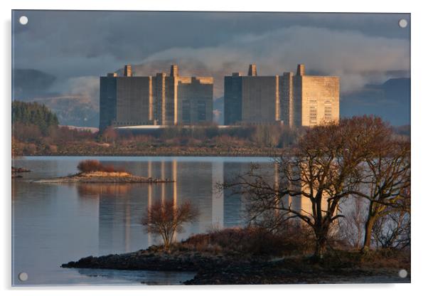 Trawsfynydd power station Acrylic by Rory Trappe