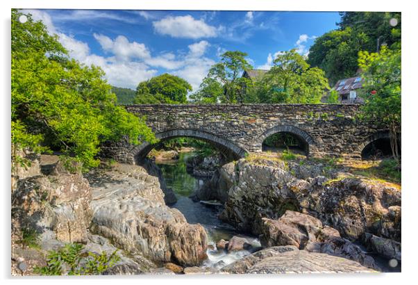 Pont y Pair bridge Acrylic by Rory Trappe