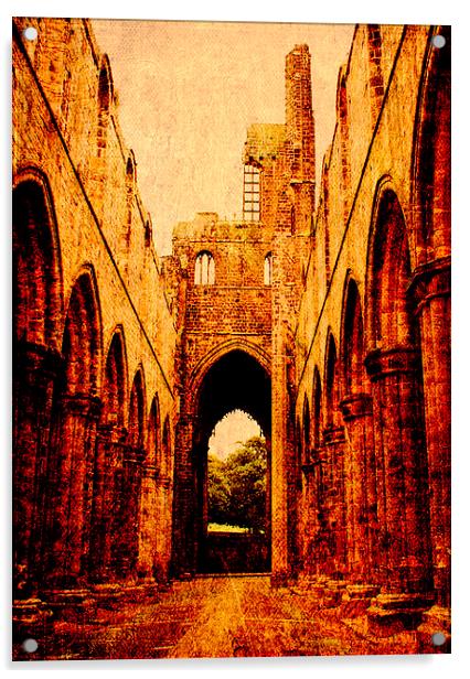Kirkstall Abbey Acrylic by Jacqui Kilcoyne
