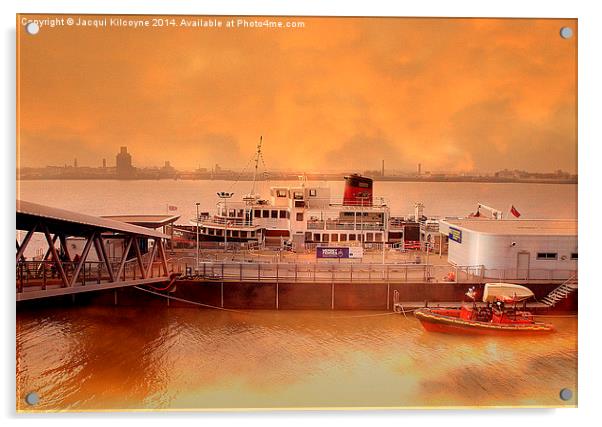 Mersey Ferry Acrylic by Jacqui Kilcoyne