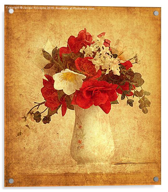 Vase of Flowers.  Acrylic by Jacqui Kilcoyne