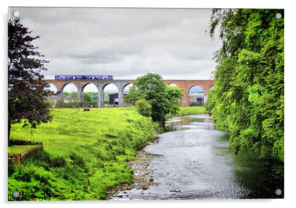 Whalley Viaduct. Acrylic by Jacqui Kilcoyne