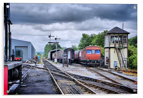 Embsay Station Acrylic by Jacqui Kilcoyne