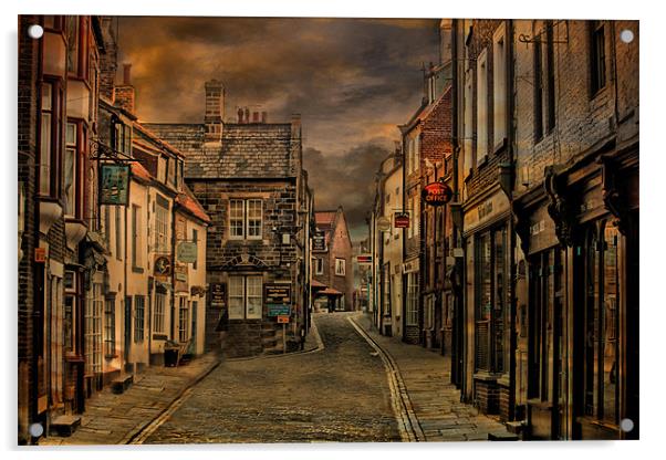 Whitby at Dawn Acrylic by Irene Burdell