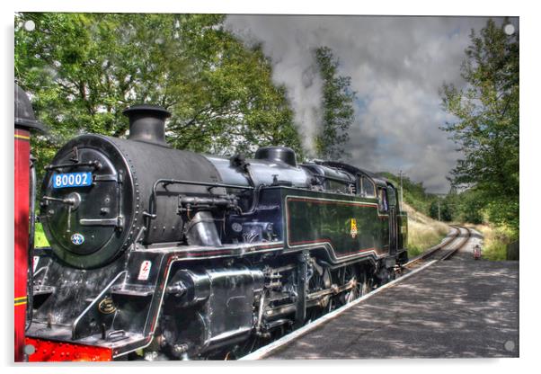Steam Train. Acrylic by Irene Burdell