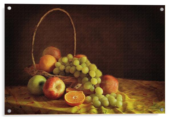 Fruit Basket Acrylic by Irene Burdell