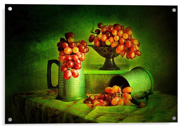 Grapes Grapes Grapes. Acrylic by Irene Burdell