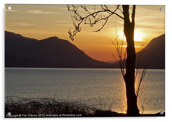 Sunset Over Loch Linnhe Acrylic by Tim O'Brien