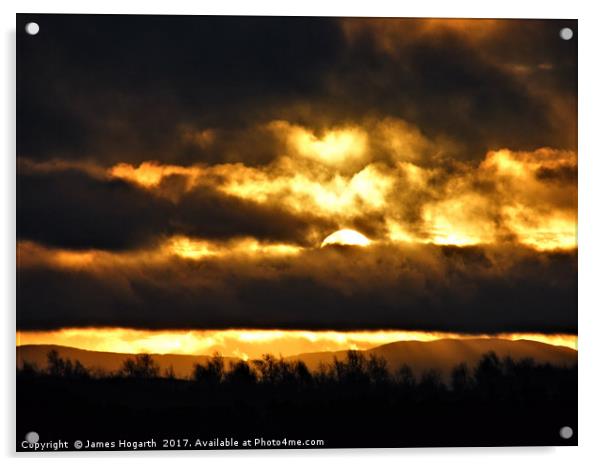 Ayrshire Sunrise Acrylic by James Hogarth