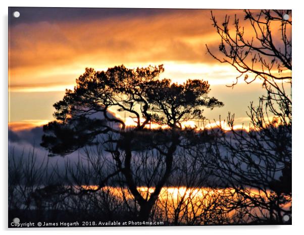 Ayrshire Sunset Acrylic by James Hogarth