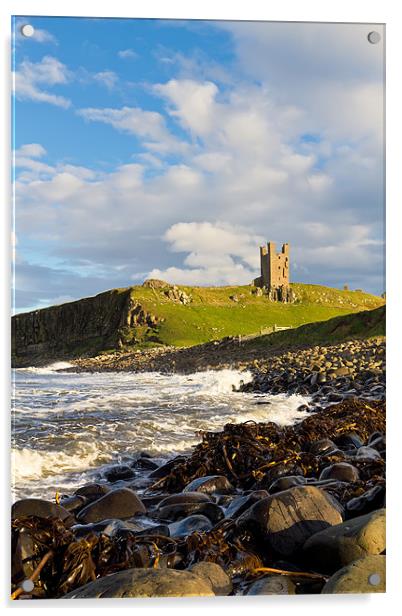 Dunstanburgh Castle Acrylic by Kevin Tate