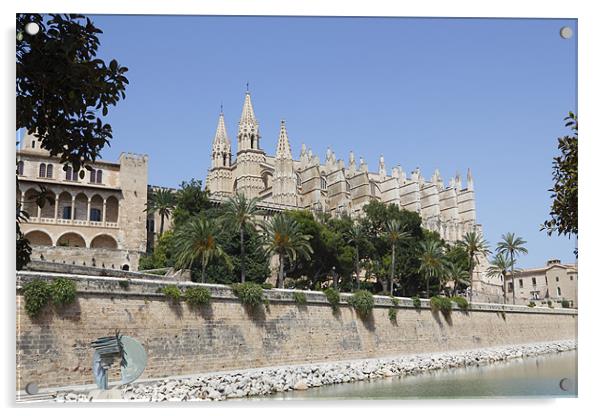Palma Cathedral Acrylic by Kevin Tate
