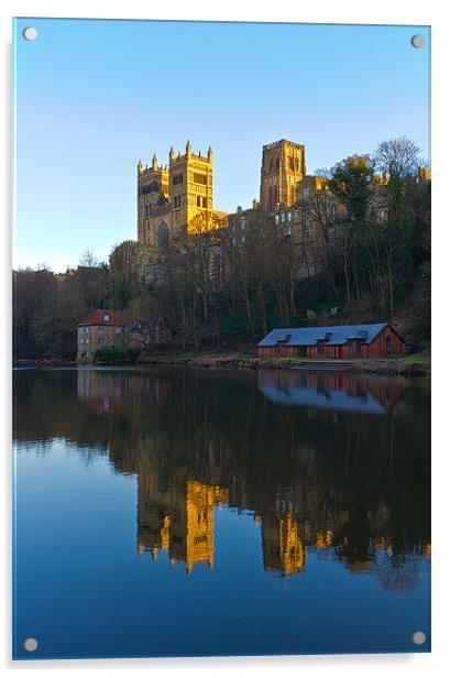 Durham Cathedral winter. Acrylic by Kevin Tate