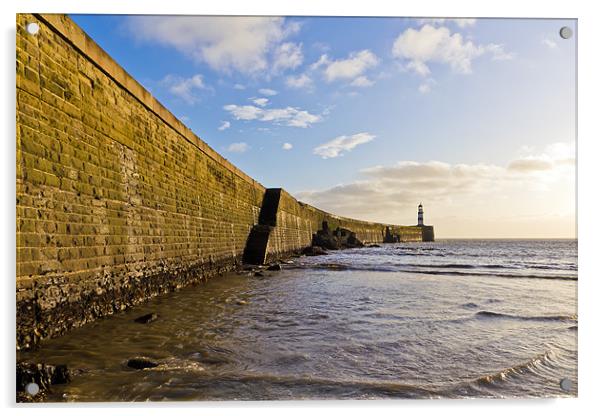 Seaham harbour lighthouse Acrylic by Kevin Tate