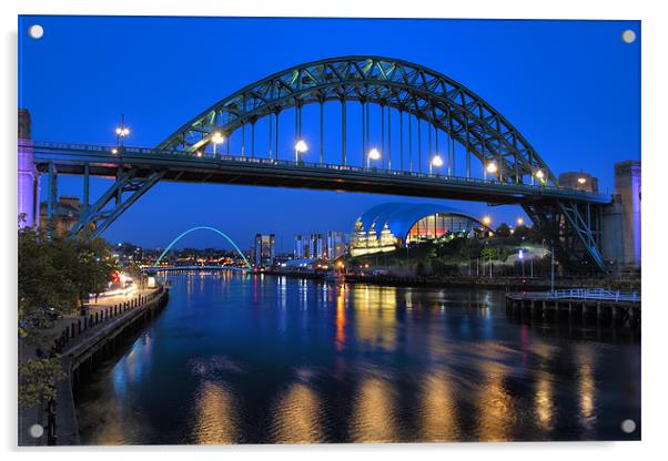 Newcastle Tyne Bridge Acrylic by Kevin Tate