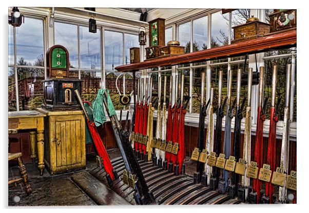 Old Railway Signal Box Acrylic by Kevin Tate