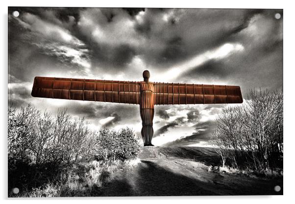 Angel of the North,Rust Acrylic by Kevin Tate