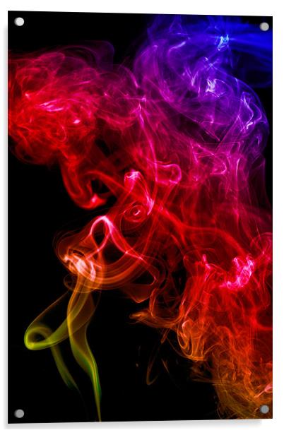 Smoke swirl3 Acrylic by Kevin Tate