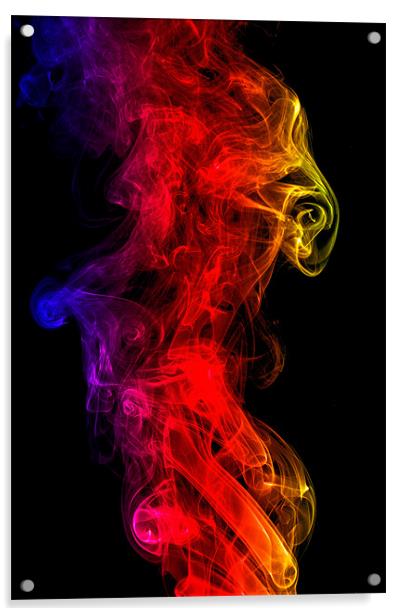 Smoke swirl4 Acrylic by Kevin Tate