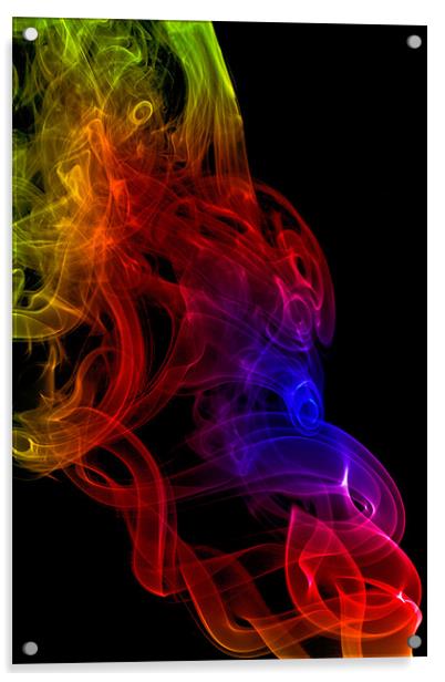 Smoke swirl5 Acrylic by Kevin Tate