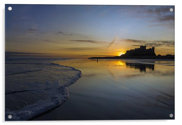 Bamburgh Castle Acrylic by Kevin Tate