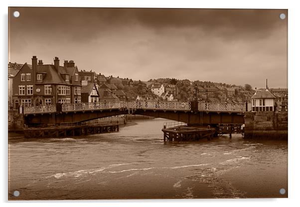 Whitby Swing Bridge Acrylic by Kevin Tate