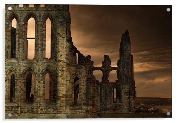 Whitby Abbey Acrylic by Kevin Tate