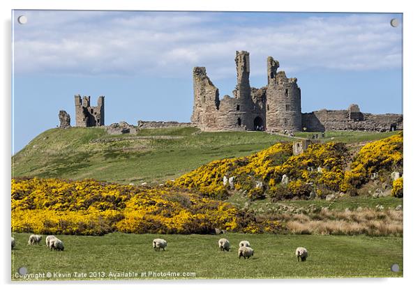 Dunstanburgh castle Acrylic by Kevin Tate