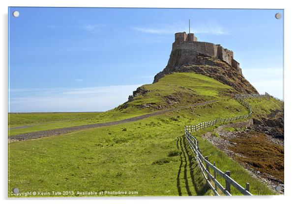 Lindisfarne Castle Acrylic by Kevin Tate