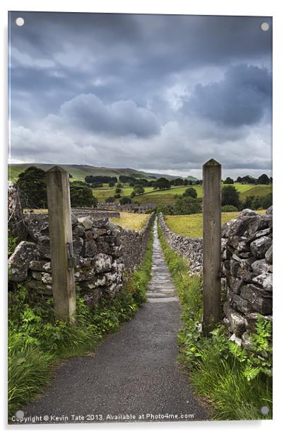 Grassington Rural Path Acrylic by Kevin Tate