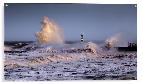 Seaham storm Acrylic by Kevin Tate