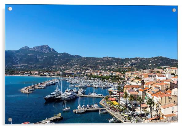 Calvi Harbour Acrylic by Kevin Tate