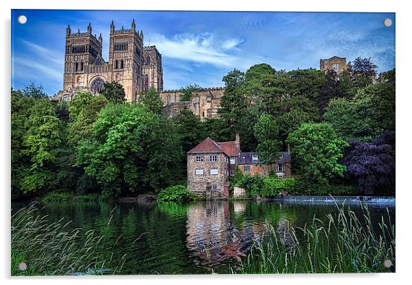 Durham Cathedral and Fulling Mill Acrylic by Kevin Tate