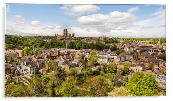 Durham Cathedral above the city Acrylic by Kevin Tate