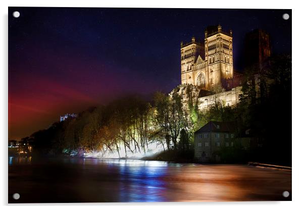 Durham Cathedral Fogscape Acrylic by Kevin Tate