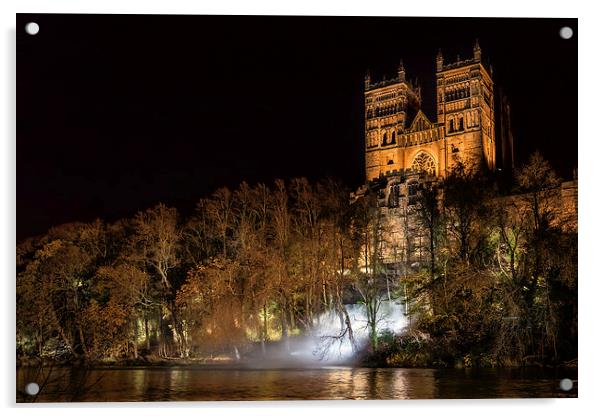 Durham Cathedral Fogscape Acrylic by Kevin Tate