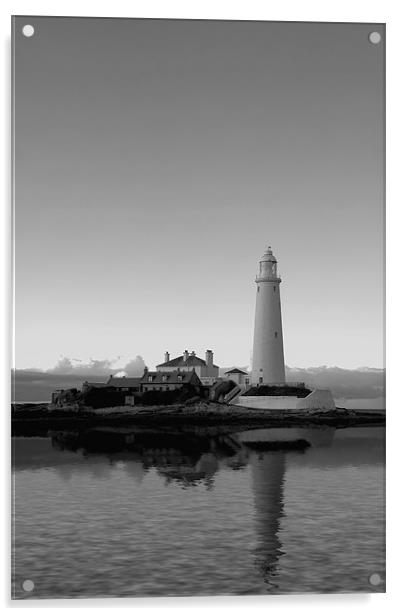st mary`s lighthouse Acrylic by Northeast Images