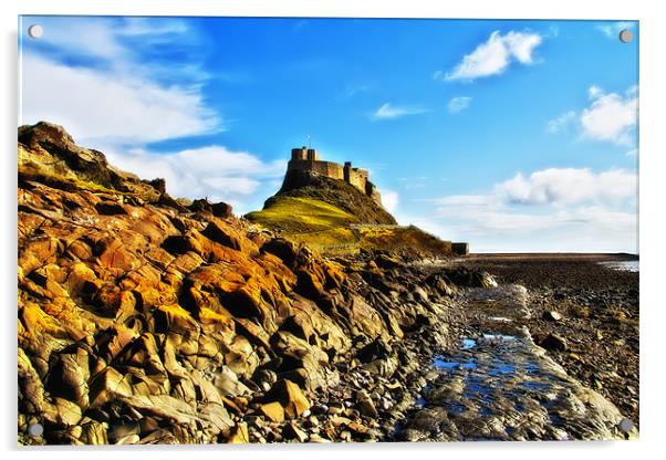 Lindisfarne Castle Acrylic by Northeast Images